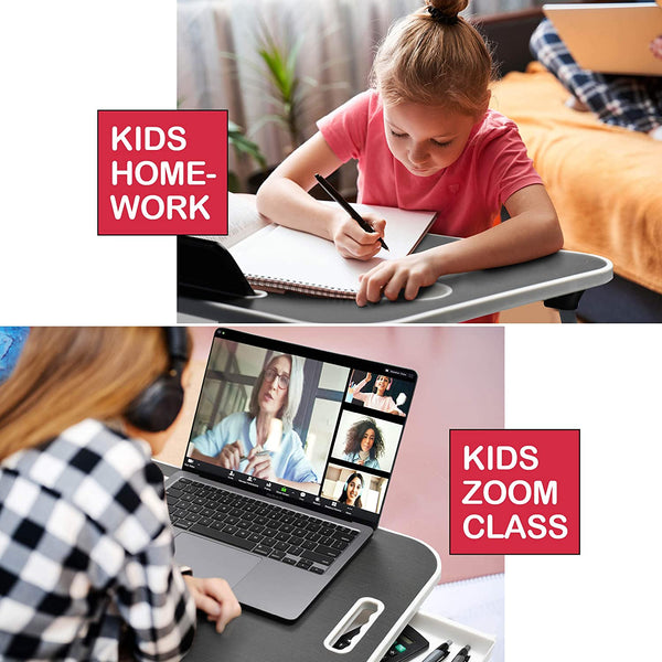 Carla Home Foldable Breakfast Laptop Bed Desk Table Tray Cup Holder 11" - 17"