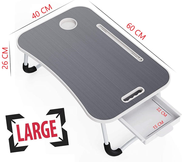 Carla Home Foldable Breakfast Laptop Bed Desk Table Tray Cup Holder 11" - 17"
