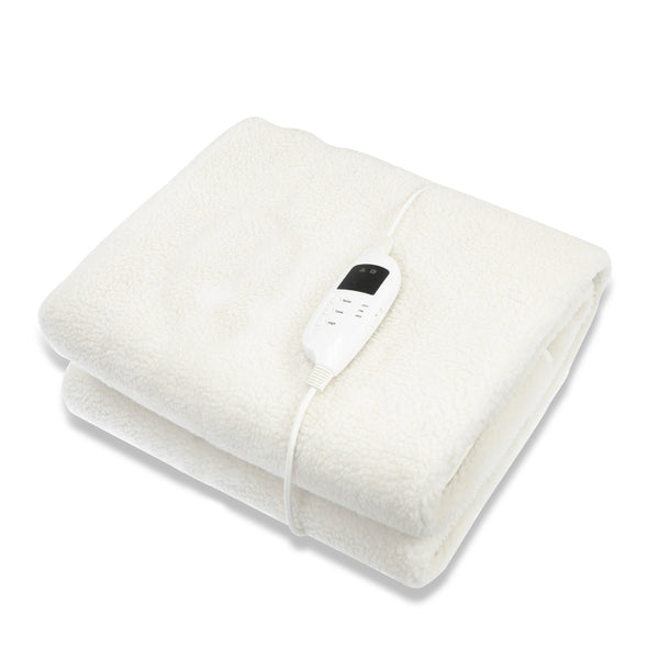 Laura Hill Electric Blanket Fleece LED Control 9 Levels Timer Washable 40cm Single