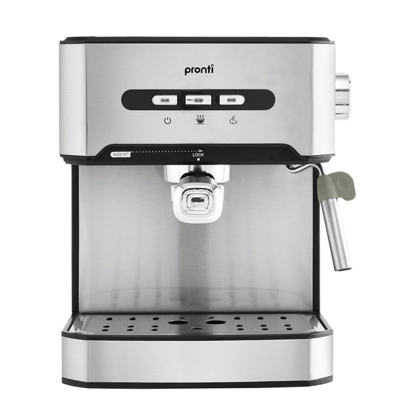 Pronti 1.6L Stainless Automatic Coffee Espresso Machine Steam Frother 1.6L 20 Bar