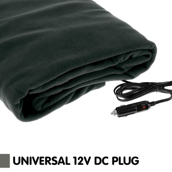 Laura Hill Heated Electric Car Blanket 150 x 110cm 12v Black
