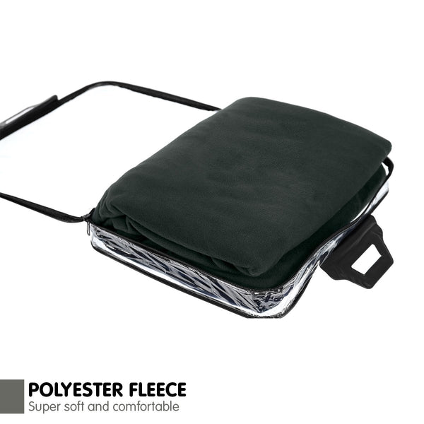 Laura Hill Heated Electric Car Blanket 150 x 110cm 12v Black