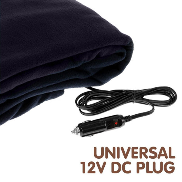 Laura Hill Heated Electric Car Blanket 150 x 110cm 12v Blue