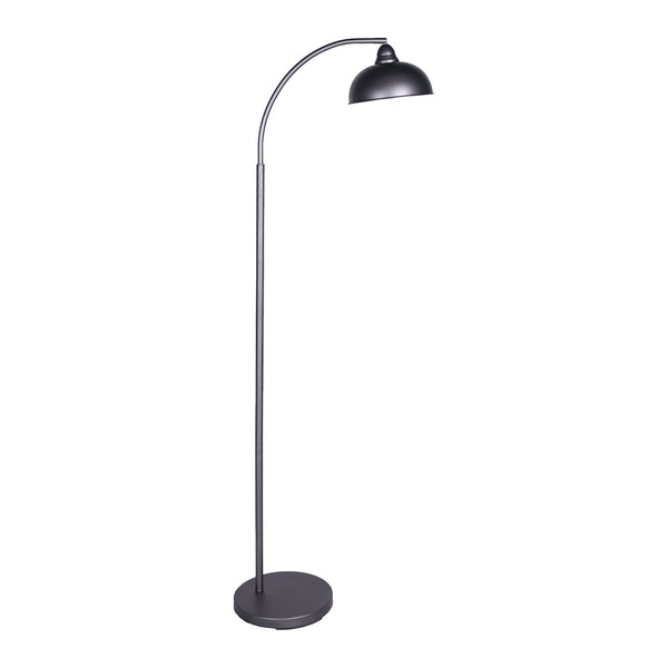 Sarantino Metal Floor Lamp Light Adjustable Dome Shade Dark Grey