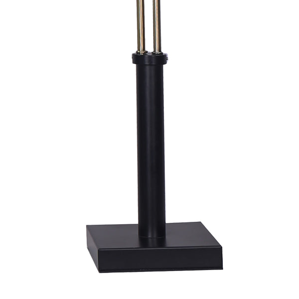 Sarantino LED Metal Table Desk Lamp Adjustable 2 Lights Brushed Gold Black