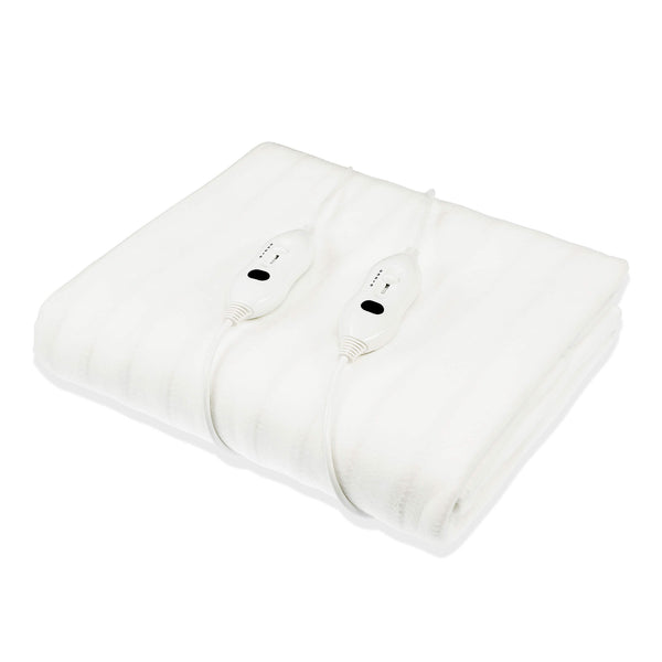 Laura Hill Electric Blanket Dual Control 3 Levels Timer Washable 40cm Queen