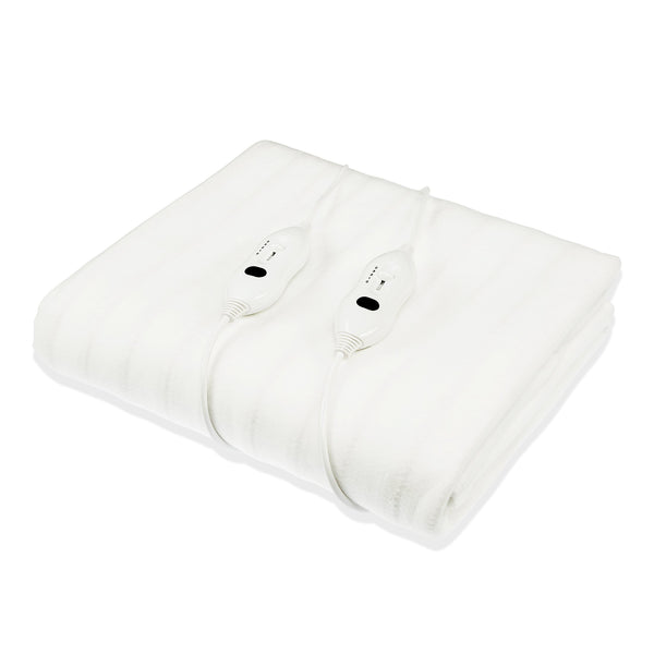 Laura Hill Electric Blanket Dual Controller Timer Washable White 40cm Double