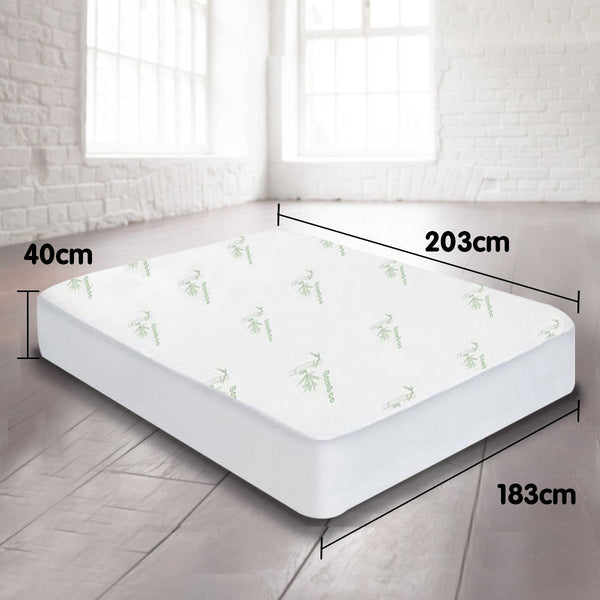 Laura Hill Waterproof Fitted Bamboo Mattress Protector Underlay 35cm King