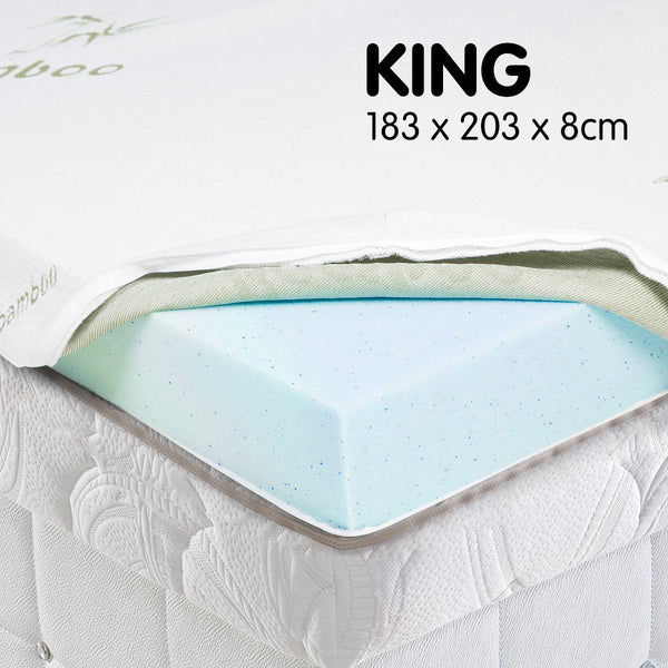 Laura Hill Cool Gel Memory Foam Mattress Topper King