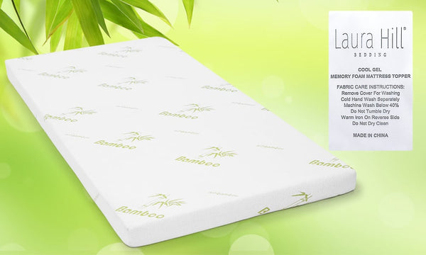 Laura Hill Cool Gel Memory Foam Mattress Topper King Single