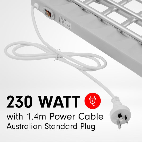 Pronti Heated Towel Clothes Rack Dryer Warmer Airer Hanger Laundry 230W