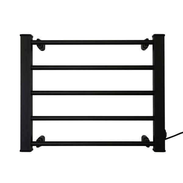 Pronti Aluminium Heated Towel Rail Rack Electric Bathroom Warmer Black
