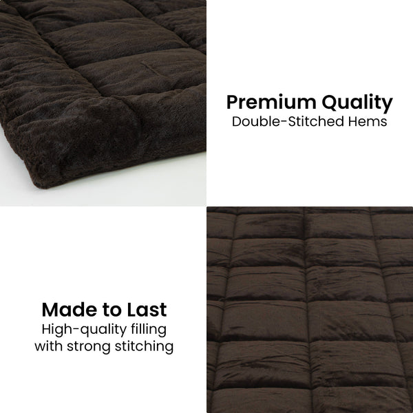 Laura Hill 600GSM Faux Mink Comforter Quilt Blanket Super King
