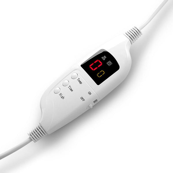 Laura Hill Heated Electric Throw Blanket Coral Fleece 9 Settings Grey 160 x 130cm