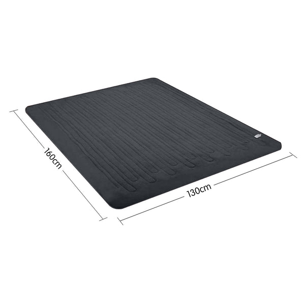 Laura Hill Heated Electric Throw Blanket Coral Fleece 9 Settings Grey 160 x 130cm