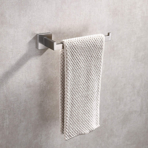 Stainless Square Hand Towel Holder Hanger Wall Mount Bathroom Kitchen