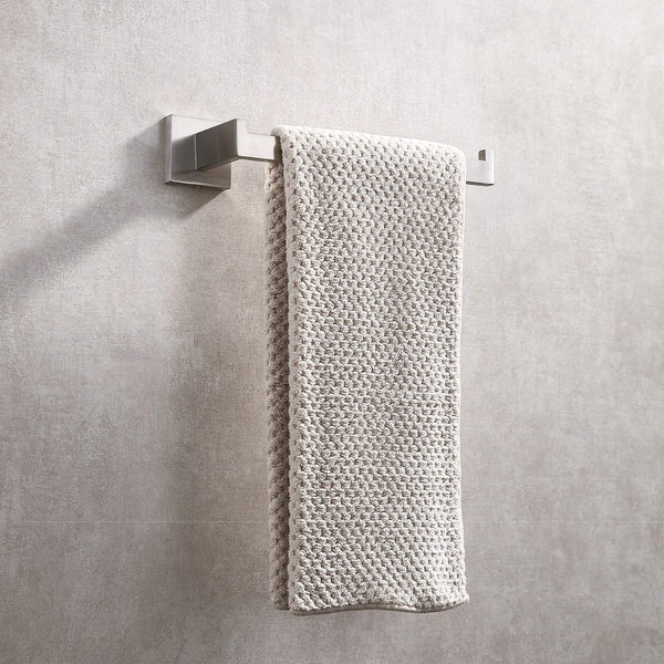 Stainless Square Hand Towel Holder Hanger Wall Mount Bathroom Kitchen