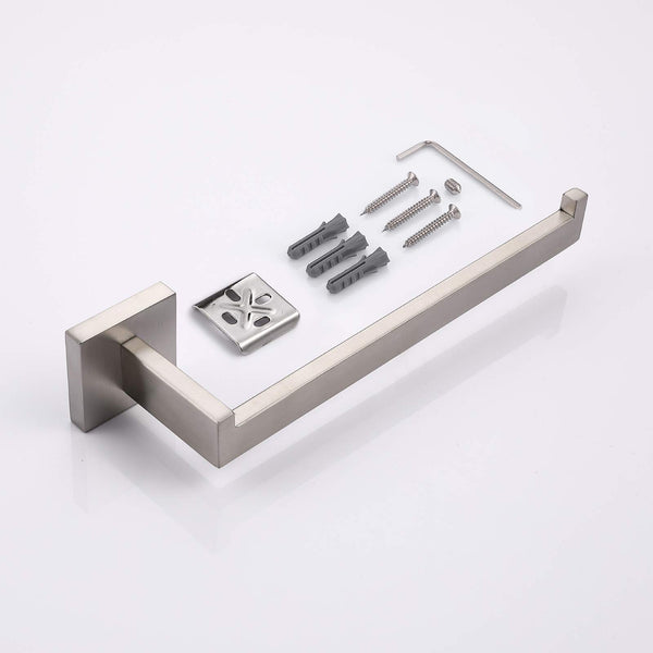 Stainless Square Hand Towel Holder Hanger Wall Mount Bathroom Kitchen