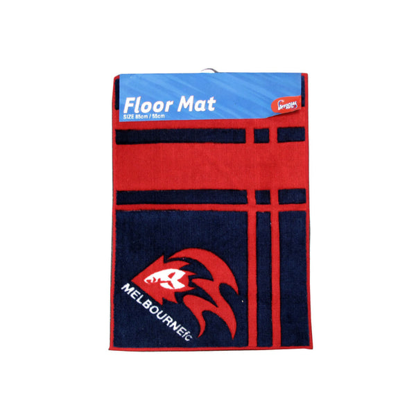 Melbourne FC AFL Rubber Backed Floor Mat Rug Carpet 55 x 85cm