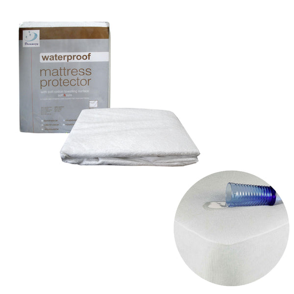 Fully Fitted Terry Waterproof Mattress Protector 30cm Wall King Single