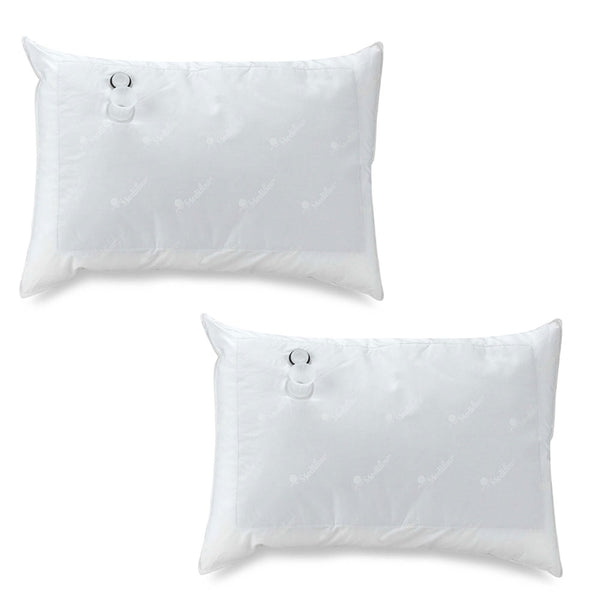 Pair of Mediflow Waterbase Neck Support Fibrefill Water Pillows 50.5 x 71 cm