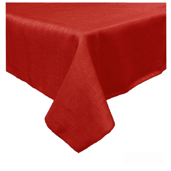 Emporio Slub Tablecloth Round Red 180cm