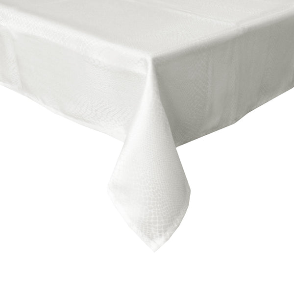 Komodo Animal Skin Print Jacquard Tablecloth 135 x 180cm Ivory