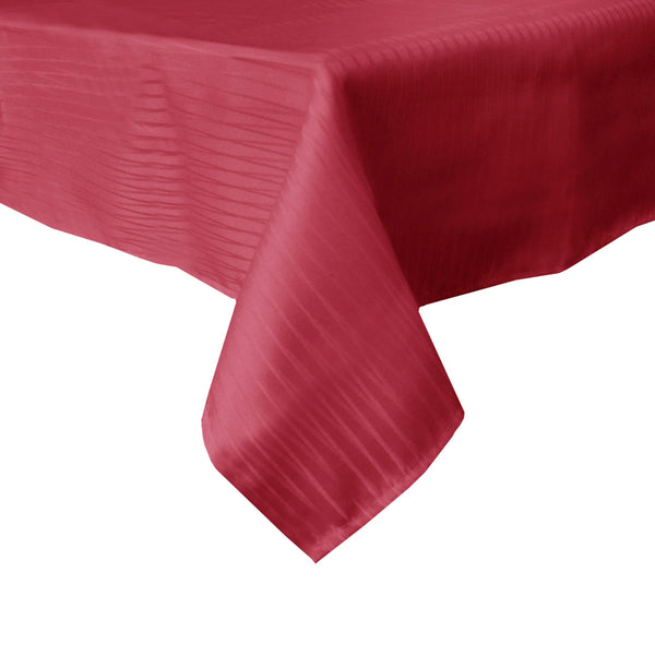 Mitilini Geometric Jacquard Tablecloth Red 180cm Round