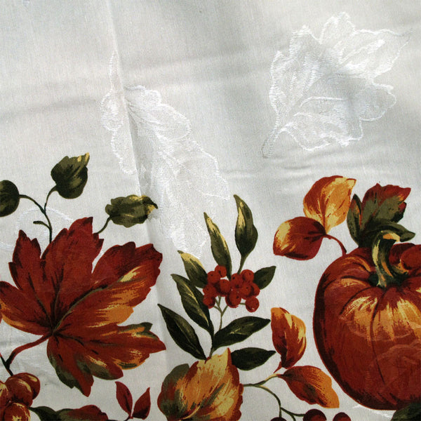 Christmas Xmas Pumpkin Jacquard Tablecloth 152 x 213cm