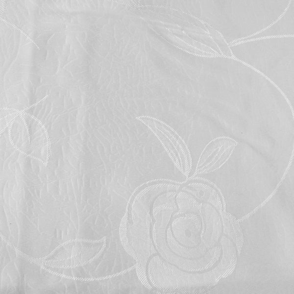 Rosa Floral Jacquard Tablecloth Rectangular 135 x 180cm White