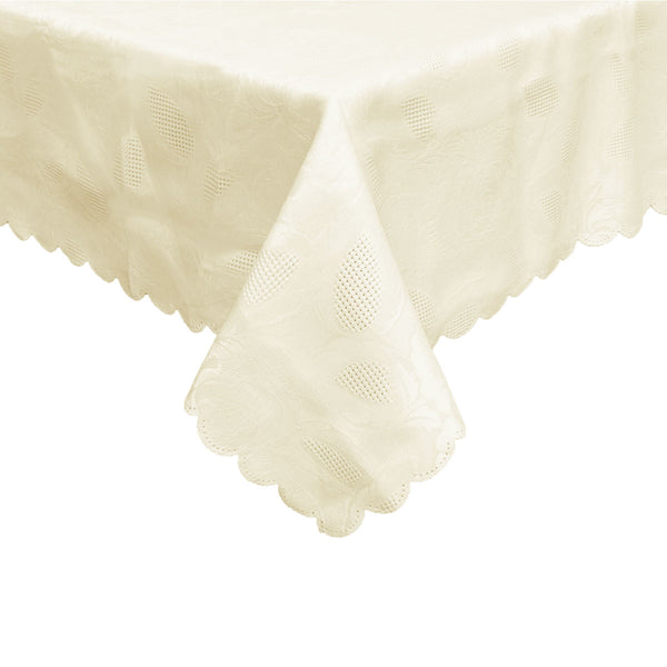Rosie Floral Jacquard Tablecloth Rectangular 150 x 210cm Cream