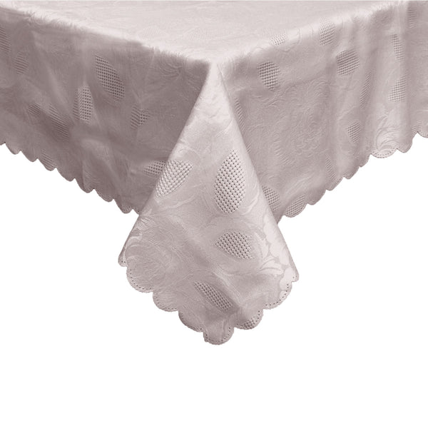 Rosie Floral Jacquard Tablecloth Rectangular 150 x 210cm Taupe