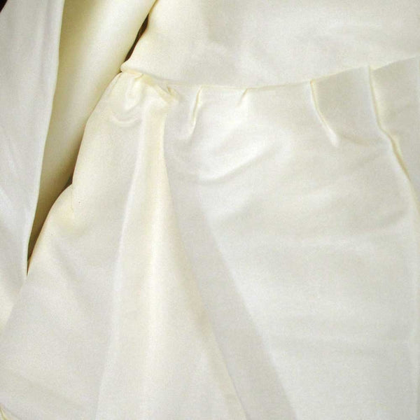 Set of 2 Round Ruffled Tableclothes 180cm Cream