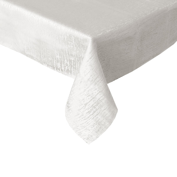 Tuscany Textured Jacquard Tablecloth Rectangular 135 x 180cm White