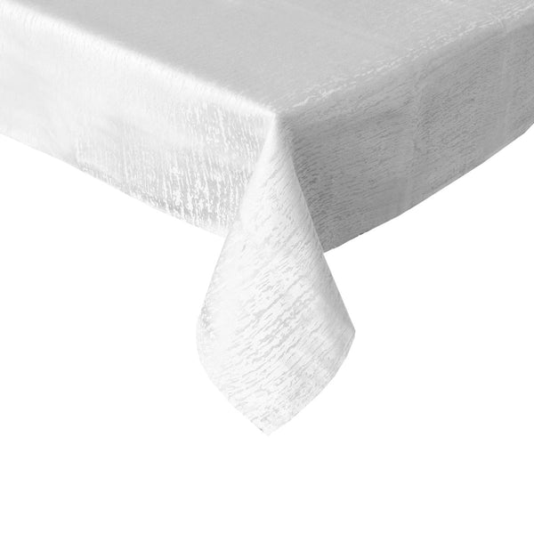 Tuscany Textured Jacquard Tablecloth Rectangular 135 x 180cm White