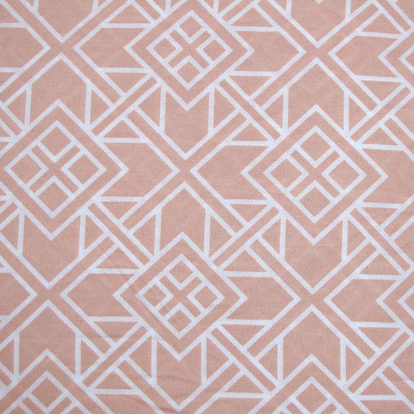 Artex Nzeppel Geometric Microfibre Quilt Doona Duvet Cover Set Peach Queen