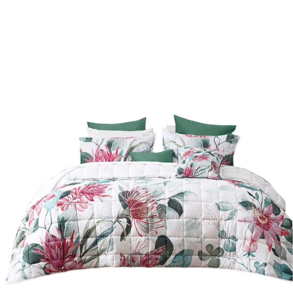 Bianca Nikita Protea Floral Bedspread Coverlet Comforter Set Queen King