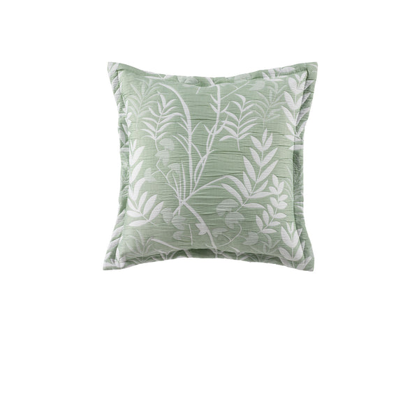 Bianca Eden Botanical Floral Sage Square Filled Cushion 43cm