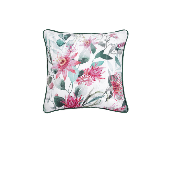 Bianca Nikita Protea Floral White Square Filled Cushion 43cm