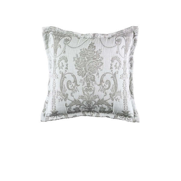 Bianca Olivia Rose Floral Grey Square Filled Cushion 43cm