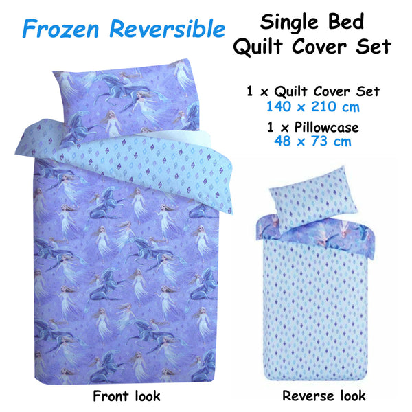 Caprice Disney Frozen Elsa Reversible Quilt Doona Duvet Cover Set Single