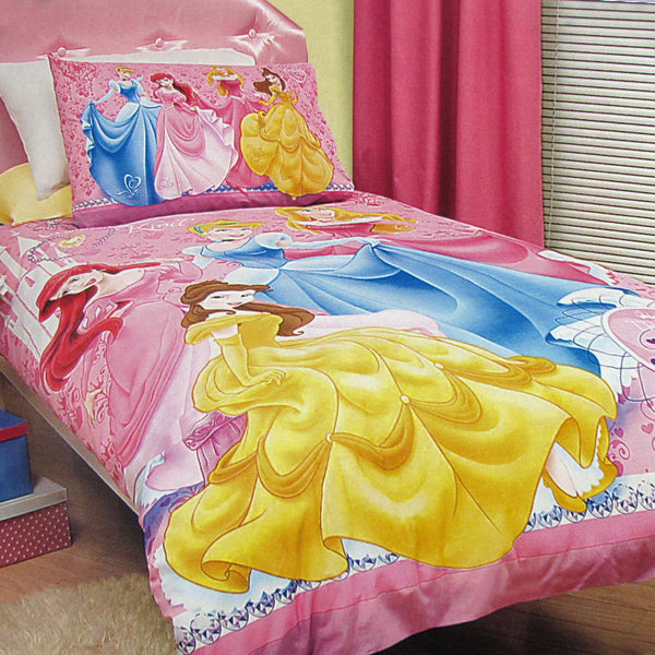 Caprice Disney Three Princesses Quilt Doona Duvet Cover Set Pink Single