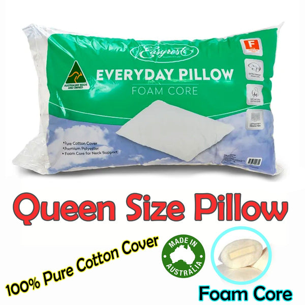 Easyrest Everyday Polyester Fill Foam Core Queen Sized Pillow 48 x 73cm