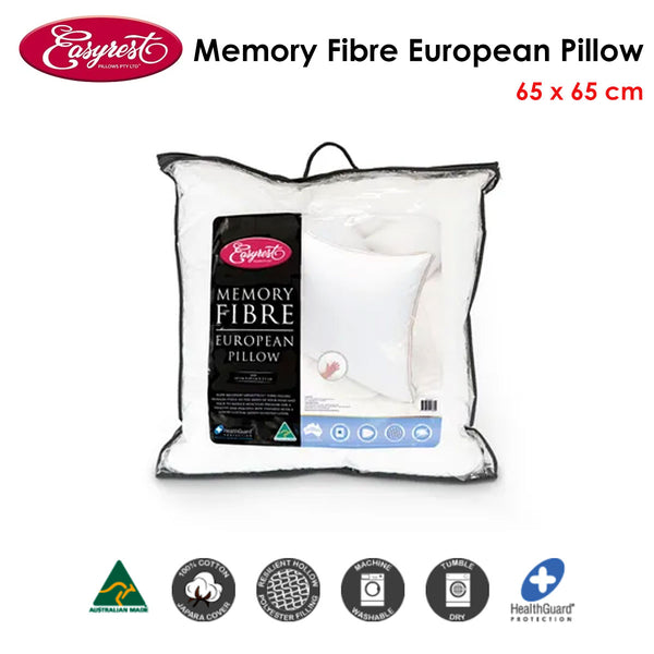 Easyrest Polyester Memory Fibre European Pillow 65 x 65cm