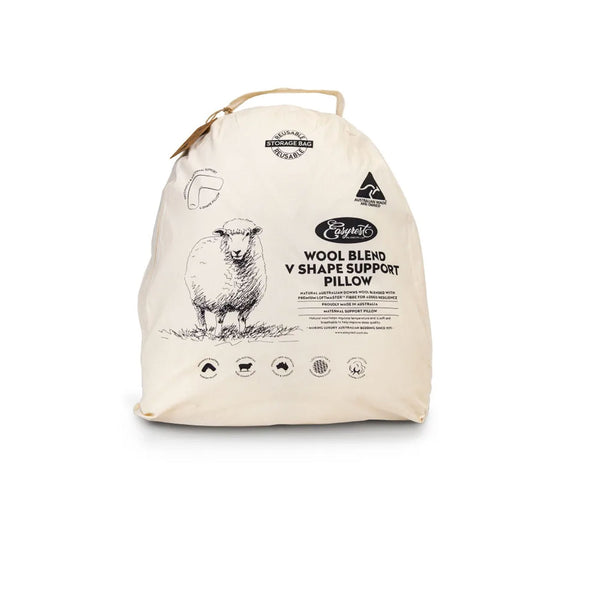 Easyrest Polyester Wool Blend V Shape Support Prgenancy Nursing Pillow