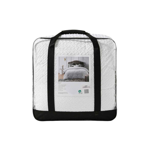 Accessorize 3 Pce Dotty Clip Jacquard Comforter Coverlet Bedspread Set King