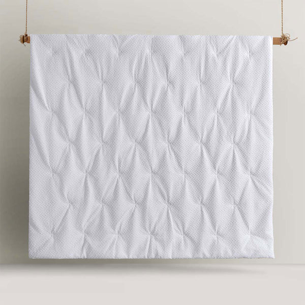 Accessorize 3 Pce Dotty Clip Jacquard Comforter Coverlet Bedspread Set King