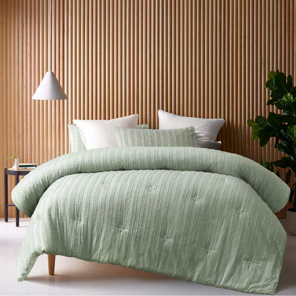 Vintage Design Homewares Reflections Sage Bedspread Comforter Quilt Queen