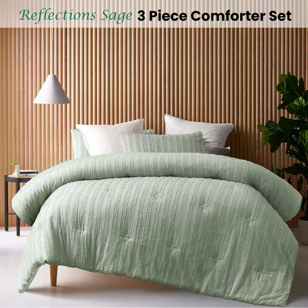 Vintage Design Homewares Reflections Sage Bedspread Comforter Quilt Queen