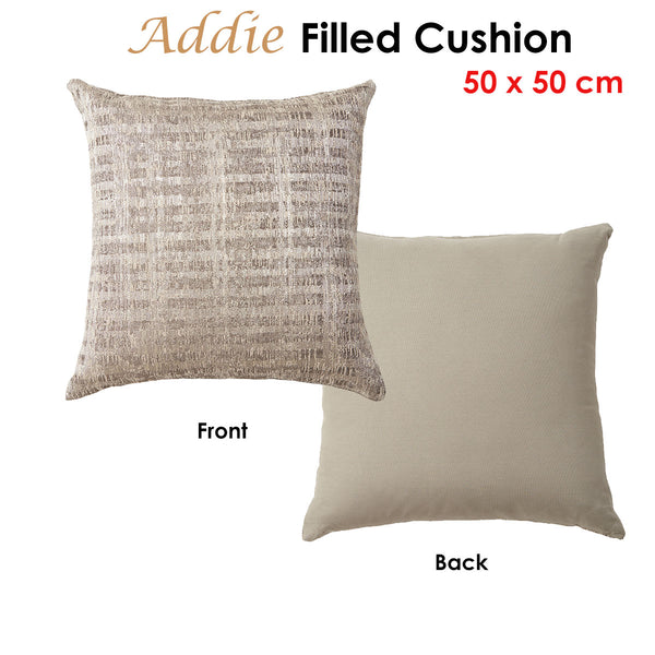 Accessorize Addie Striped Rustic Brown Filled Cushion 50cm
